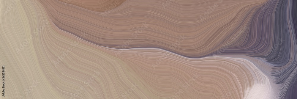 Fototapeta inconspicuous colorful modern waves background design with rosy brown, dim gray and pastel gray color