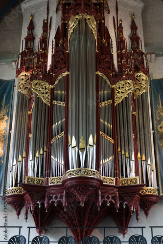 The Gerstenhauer organ in the Grote of Saint Nicolaas church of Monnickendam in the Netherlands photo