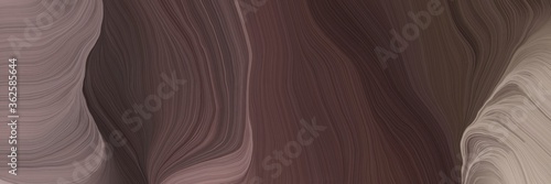 inconspicuous banner with elegant modern soft swirl waves background design with old mauve, rosy brown and old lavender color