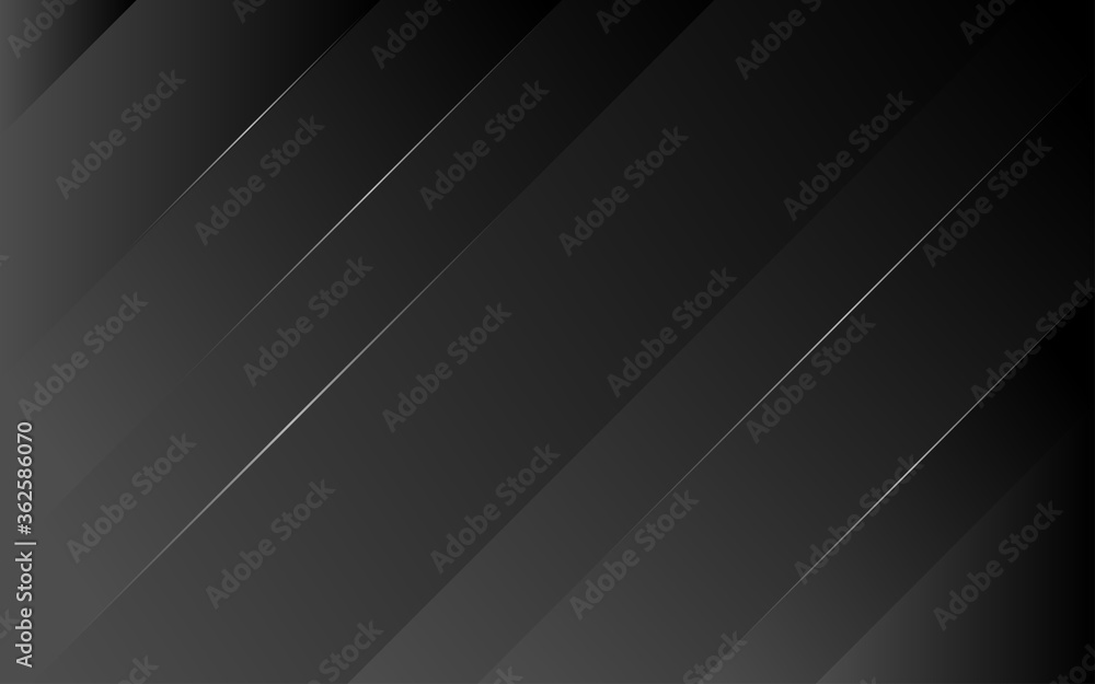 Black abstract geometric polygon with silver color lines gradient minimal luxury concept background vector illustration Black abstract geometric polygon with silver color lines gradient minimal luxury concept background vector illustration