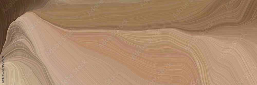 Fototapeta unobtrusive colorful modern soft swirl waves background illustration with rosy brown, old mauve and tan color