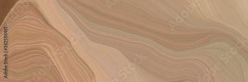 inconspicuous header with colorful modern curvy waves background design with rosy brown, brown and tan color