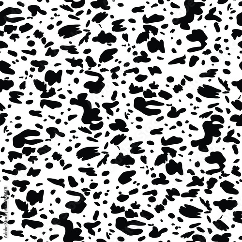 Abstract animal skin background, vector with black and white