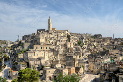 Overview of the Sassi di Matera of the Italian city of Matera, Basilicata, Italy