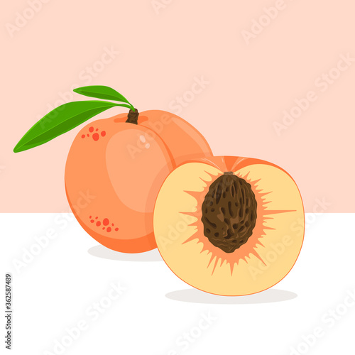 Illustration of peach