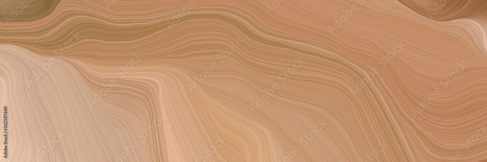Fototapeta inconspicuous elegant modern waves background design with rosy brown, tan and brown color