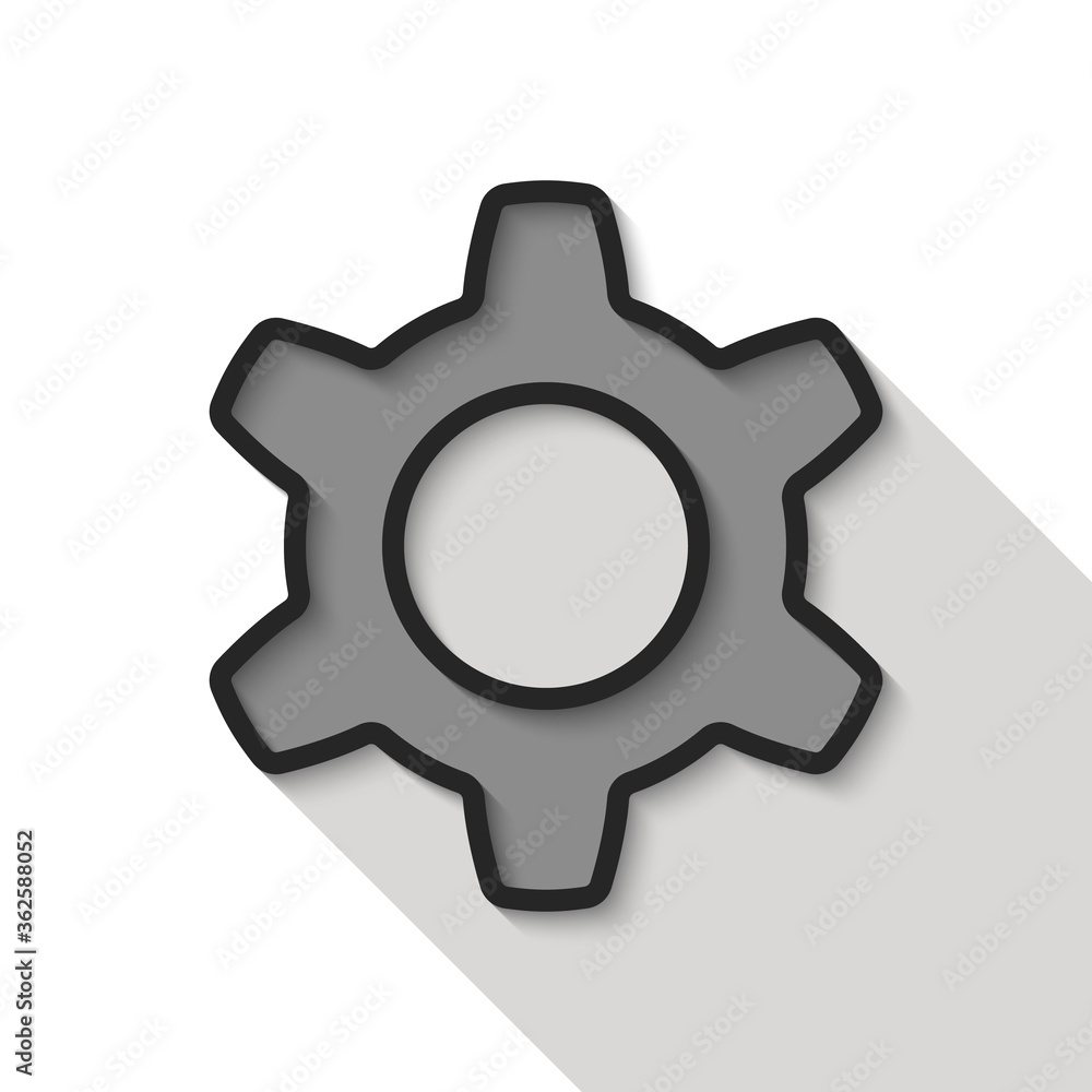 Concept icon gear. Vector cogwheel.