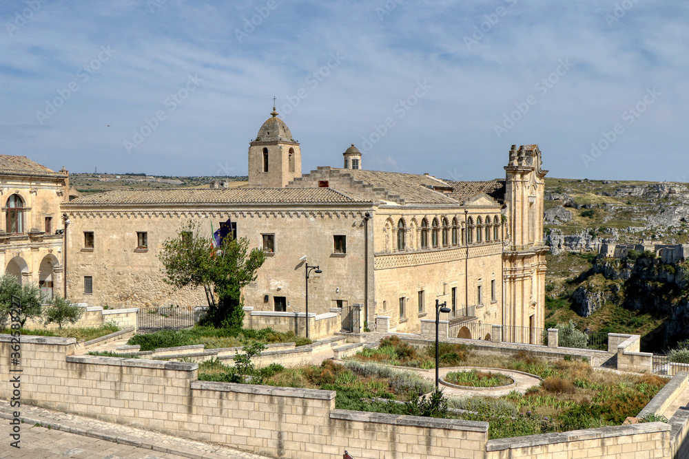Church of Sant'Agostino nei Sassi di Matera in the Italian city of Matera, Basilicata, Italy
