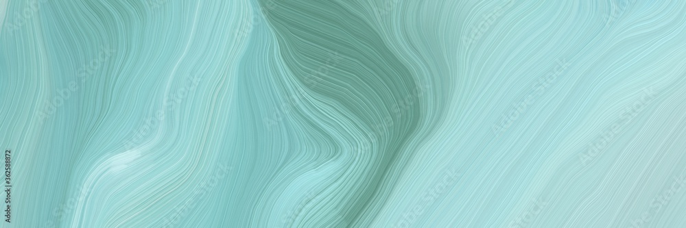 inconspicuous elegant contemporary waves design with pastel blue, cadet blue and pale turquoise color