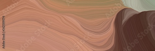 unobtrusive header with colorful modern curvy waves background illustration with rosy brown, old mauve and pastel brown color