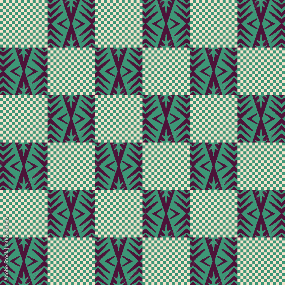 Seamless Squares Plaid Geometric Shapes Abstract Pattern Trendy Colors Seamless Squares Plaid Geometric Shapes Abstract Pattern Trendy Colors