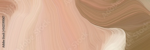 inconspicuous header with elegant modern soft swirl waves background illustration with tan, pastel brown and rosy brown color
