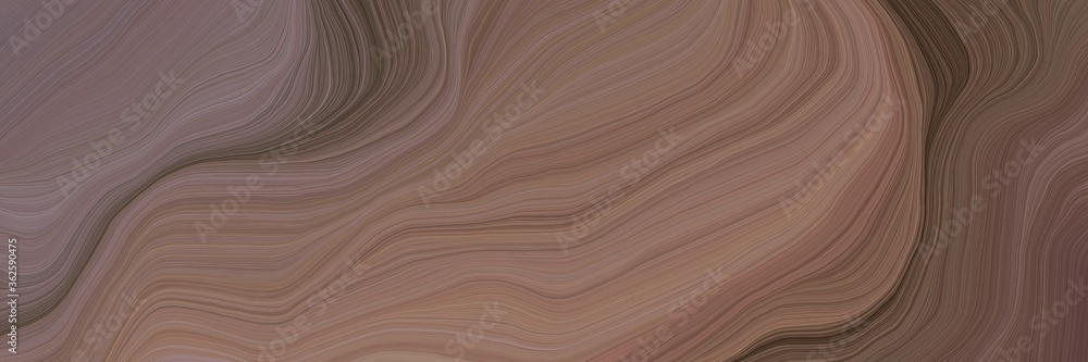 Fototapeta unobtrusive header with elegant curvy swirl waves background illustration with pastel brown, very dark pink and old mauve color