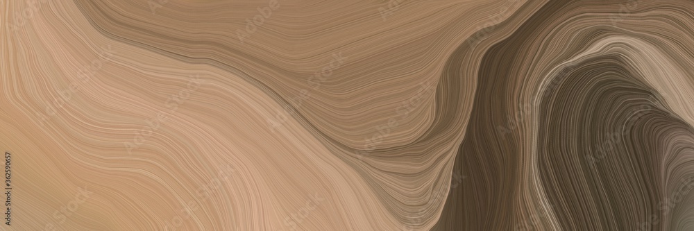 Naklejka premium inconspicuous banner with elegant modern waves background design with rosy brown, old mauve and pastel brown color