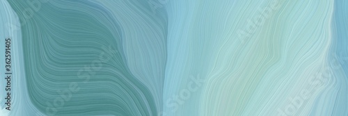 inconspicuous header with colorful contemporary waves illustration with pastel blue, blue chill and cadet blue color © Eigens