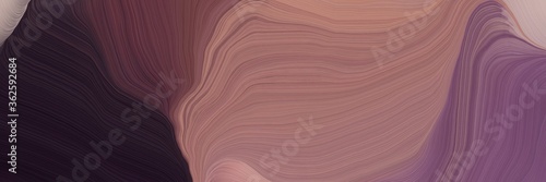 inconspicuous header with elegant abstract waves illustration with antique fuchsia, very dark pink and old mauve color