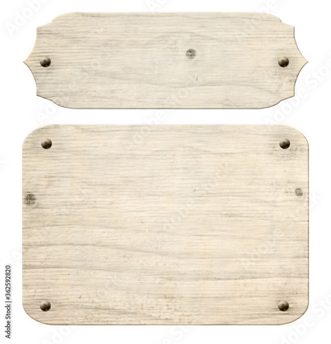 Fototapeta Naklejka Na Ścianę i Meble -  Old wood slats texture collection isolated on white background. 3D illustration