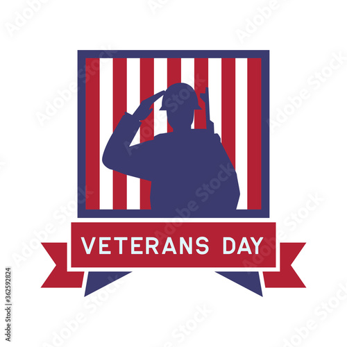 happy veteran's day for american veteran. vector illustration