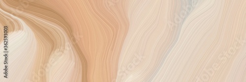 inconspicuous header with elegant smooth swirl waves background design with baby pink, dark khaki and tan color