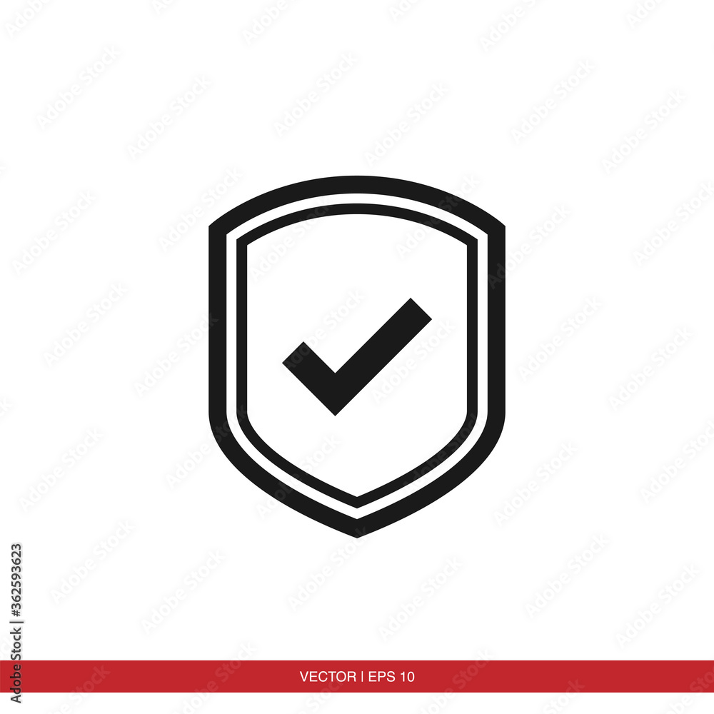 Shield check icon vector Shield check icon vector