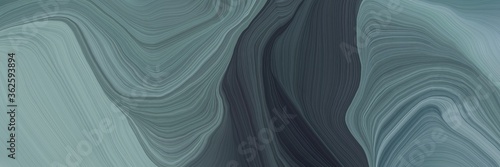 unobtrusive elegant modern curvy waves background design with slate gray, very dark blue and dark gray color © Eigens