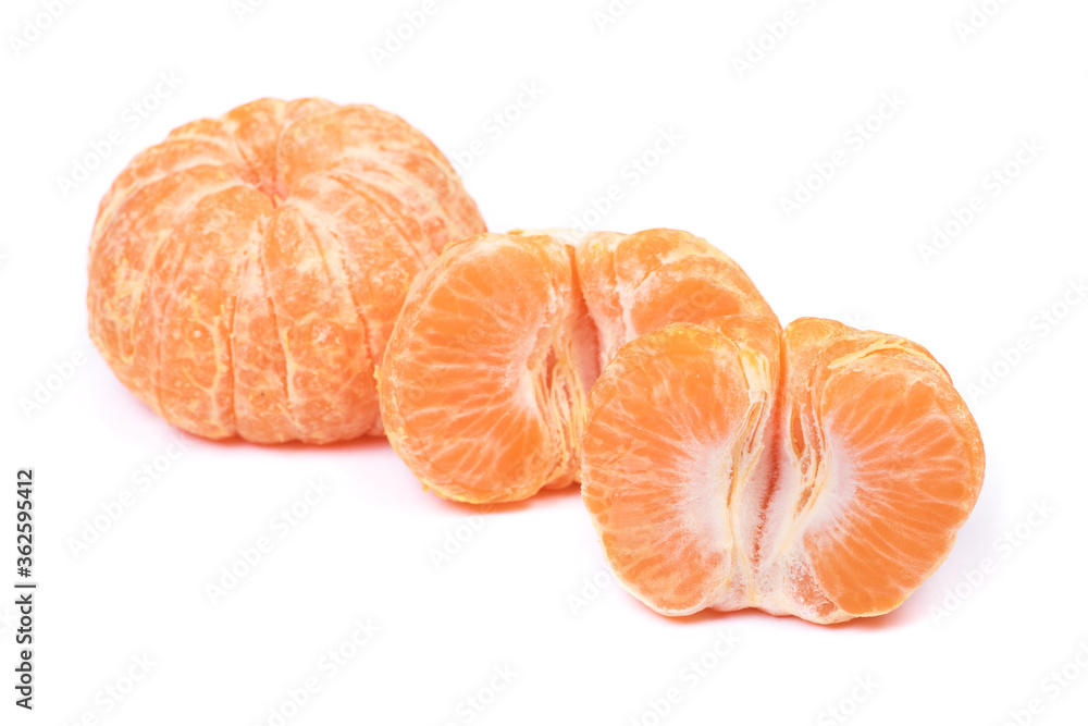 Fresh peeled mandarin isolated Fresh peeled mandarin isolated