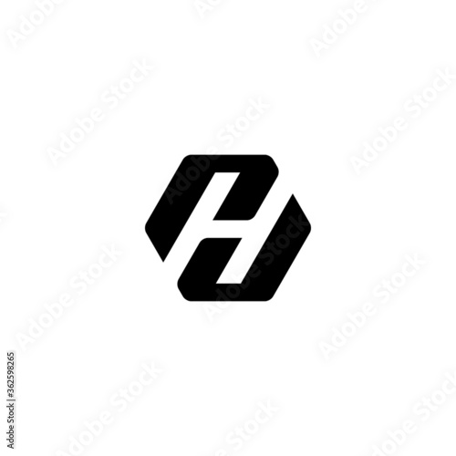 Letter H and Hexagon logo / icon design