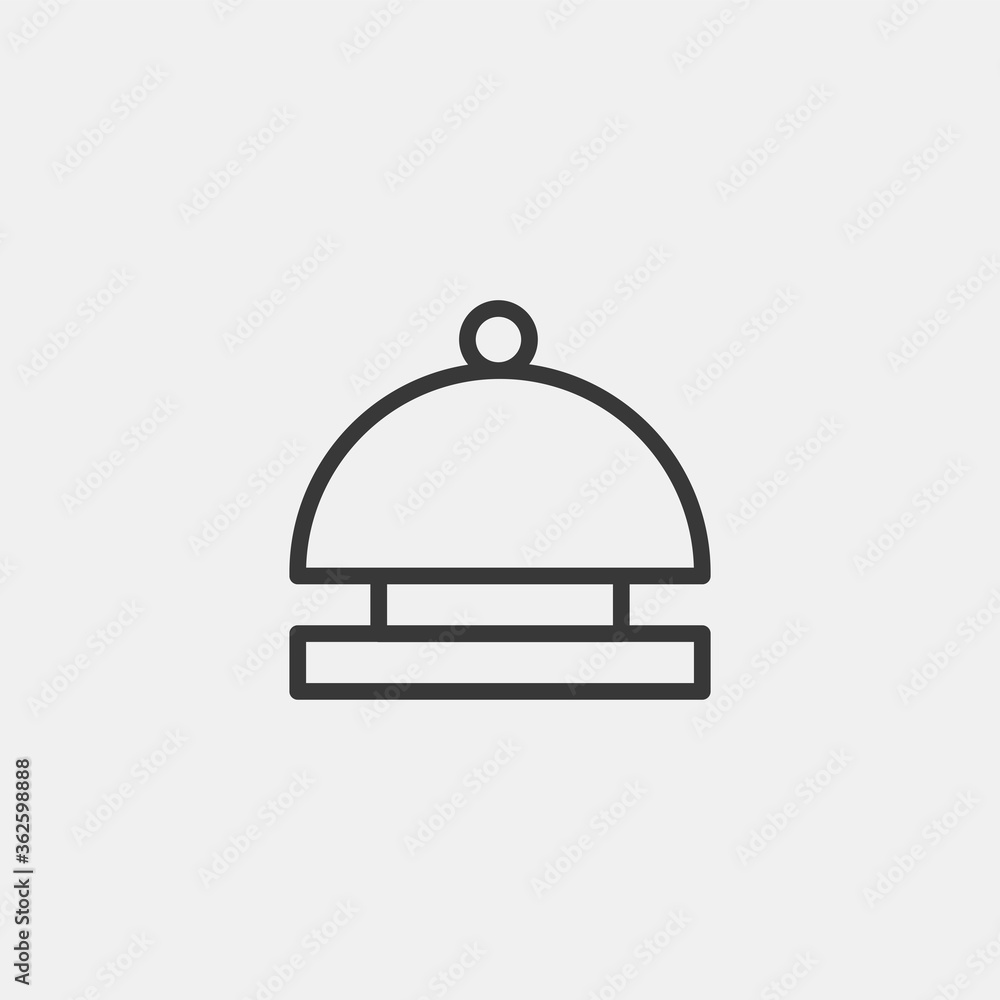 Reception bell icon. Service symbol modern, simple, vector, icon for website design, mobile app, ui. Vector Illustration Reception bell icon. Service symbol modern, simple, vector, icon for website design, mobile app, ui. Vector Illustration
