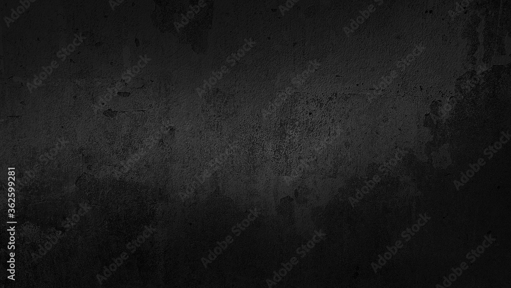 Fototapeta premium old dirty dark black stucco wall texture background. old vintage and rustic concept background.