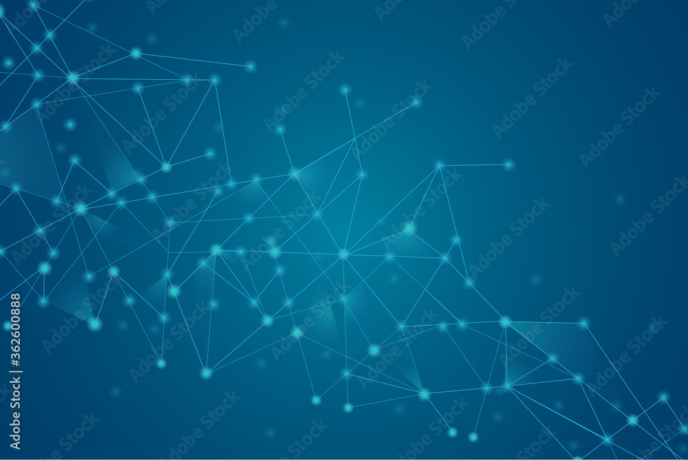 Network abstract connection isolated on blue background. Network technology background with dots and lines for backdrop and ai design.Modern abstract concept. Vector illustration of network technology Network abstract connection isolated on blue background. Network technology background with dots and lines for backdrop and ai design.Modern abstract concept. Vector illustration of network technology