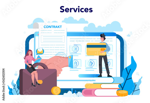 Lobbyist and lobby online service or platform. Professional pr