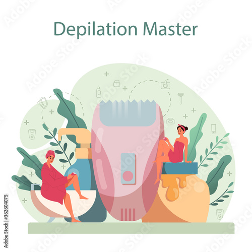 Depilation and epilation concept. Hair removal methods idea.