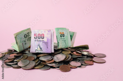 Thai currency banknote and ...