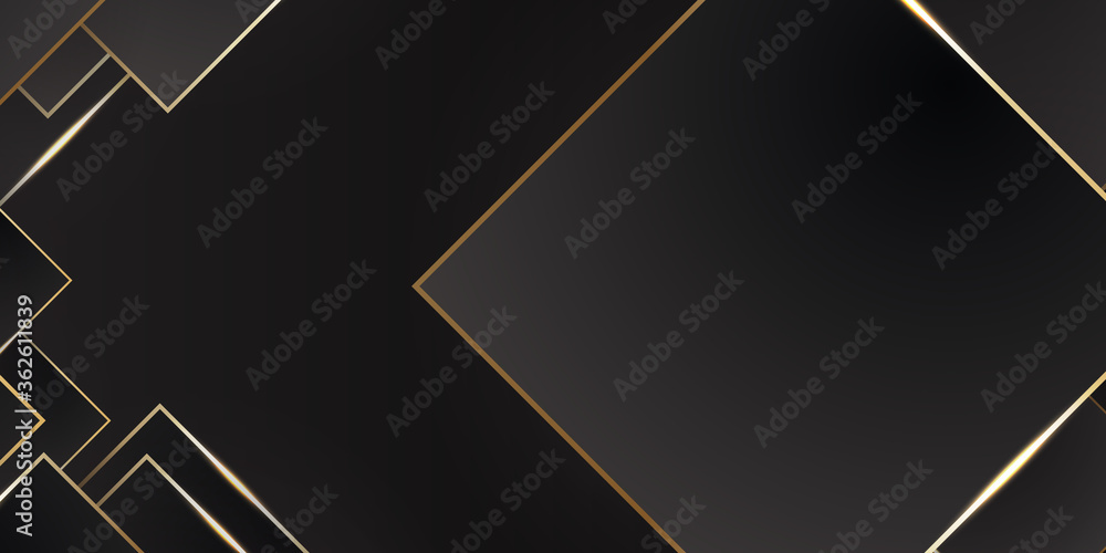 Modern abstract black background with gold line composition Modern abstract black background with gold line composition
