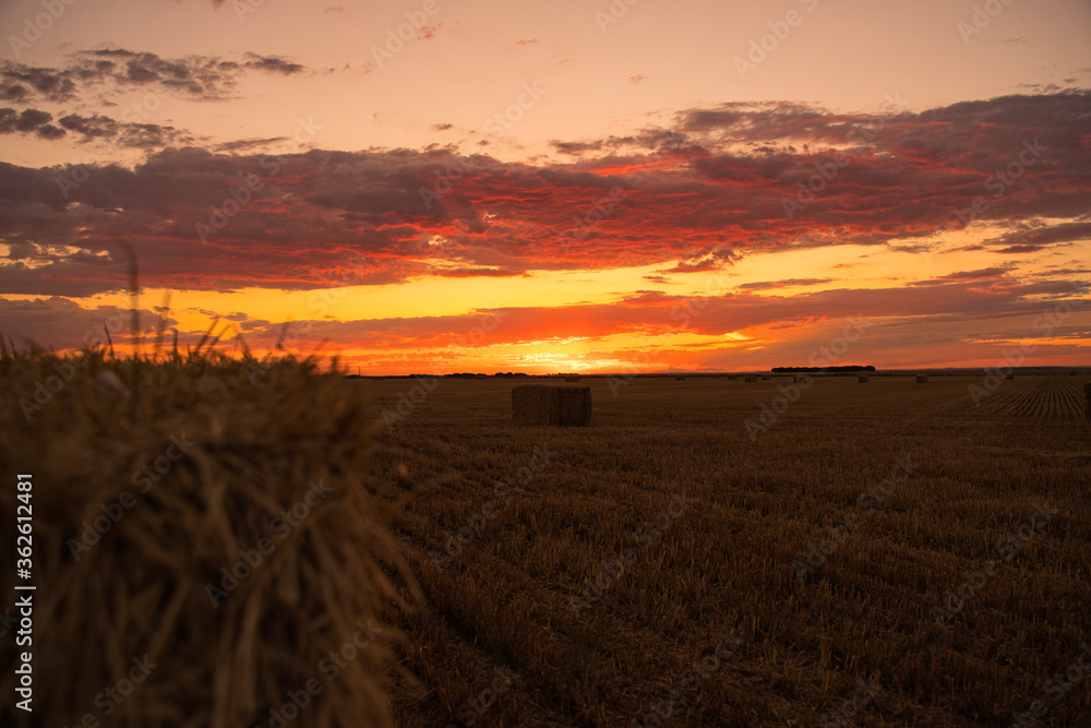 Atardece y todo es fuego y calor