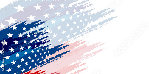USA flag vector american national symbol of united states with stars stripes illustration freedom independence set of flagged patriotic emblem isolated on white background