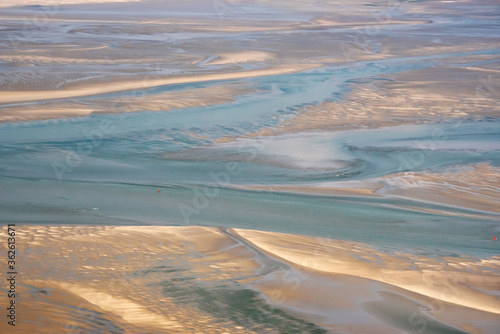 vue aérienne de la Baie de Somme en France