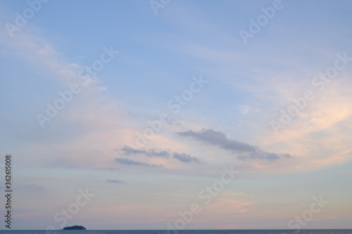 Evening sky for pastel tones for background