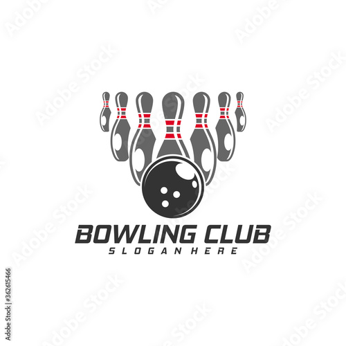 Bowling logo design concept vector template, emblem tournament template editable for your design. Icon Symbol