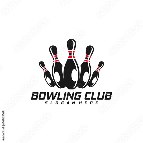 Bowling logo design concept vector template, emblem tournament template editable for your design. Icon Symbol