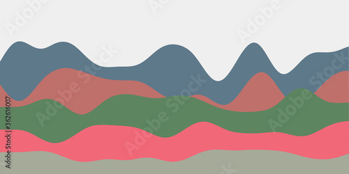 Abstract bold hills background. Colorful waves awesome vector illustration. © Eugene Ga
