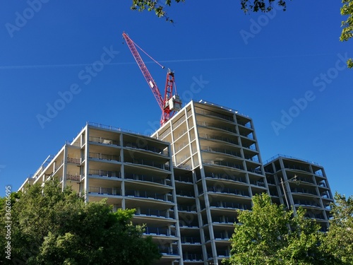 Construction site building block of flats