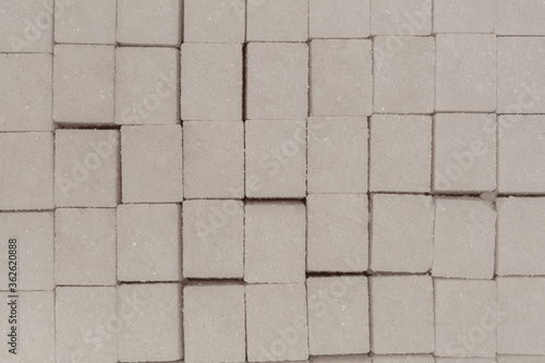 Sugar cubes background, texture, pattern