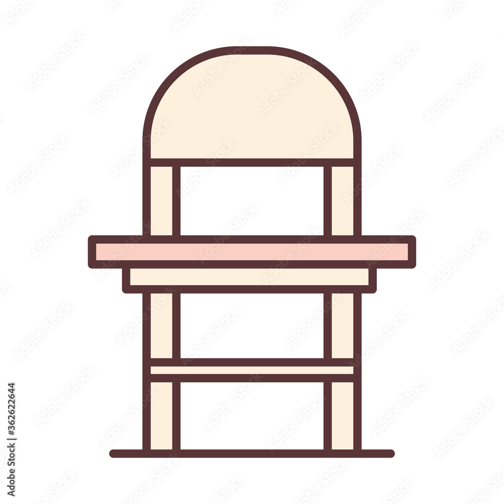 baby highchair feeding and care newborn template line and fill icon baby highchair feeding and care newborn template line and fill icon