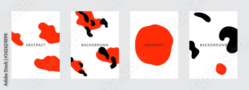 Abstract koi fish shapes minimal background vector set. Trendy style cover design for social media posts and stories, cover, web, invitation, and print.