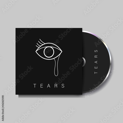 TEARS cd album cover template for your album and cd cover design