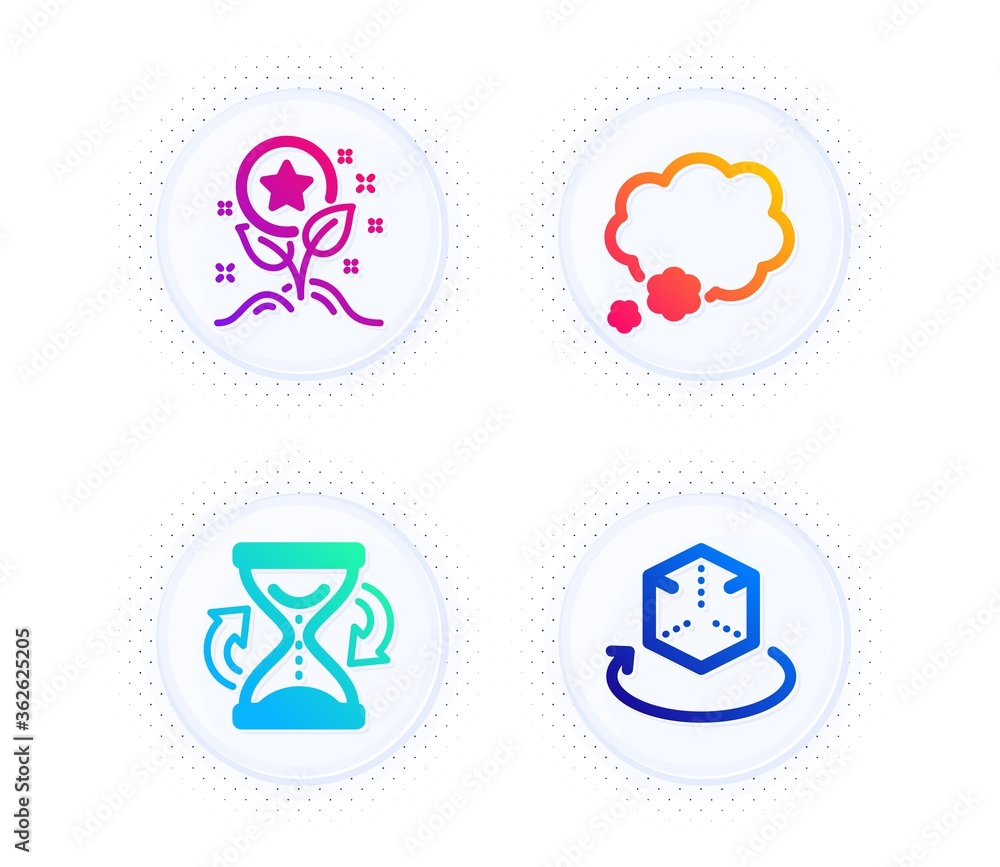 Loyalty points, Talk bubble and Hourglass icons simple set. Button with halftone dots. Augmented reality sign. Bonus grows, Chat message, Sand watch. Virtual reality. Business set. Vector Loyalty points, Talk bubble and Hourglass icons simple set. Button with halftone dots. Augmented reality sign. Bonus grows, Chat message, Sand watch. Virtual reality. Business set. Vector