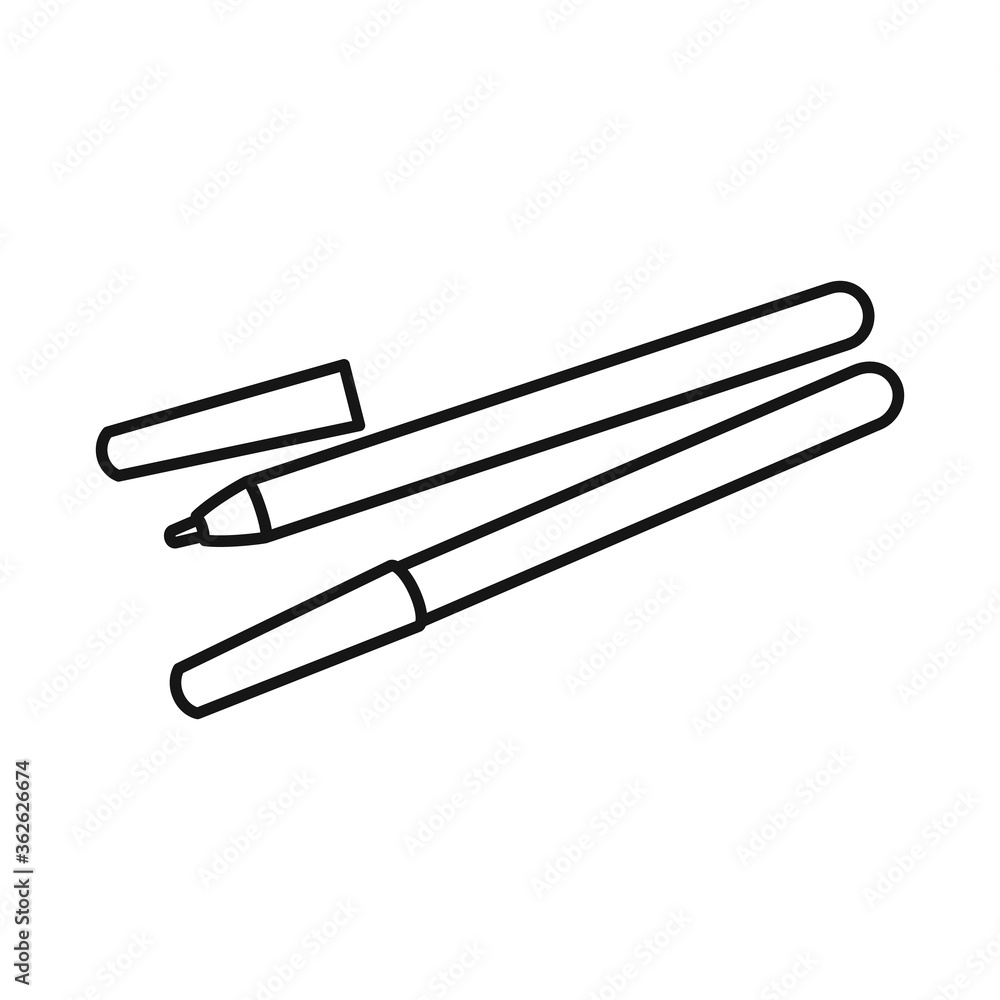 Vector illustration of eyeliner and contour logo. Graphic of eyeliner and pencil stock vector illustration. Vector illustration of eyeliner and contour logo. Graphic of eyeliner and pencil stock vector illustration.