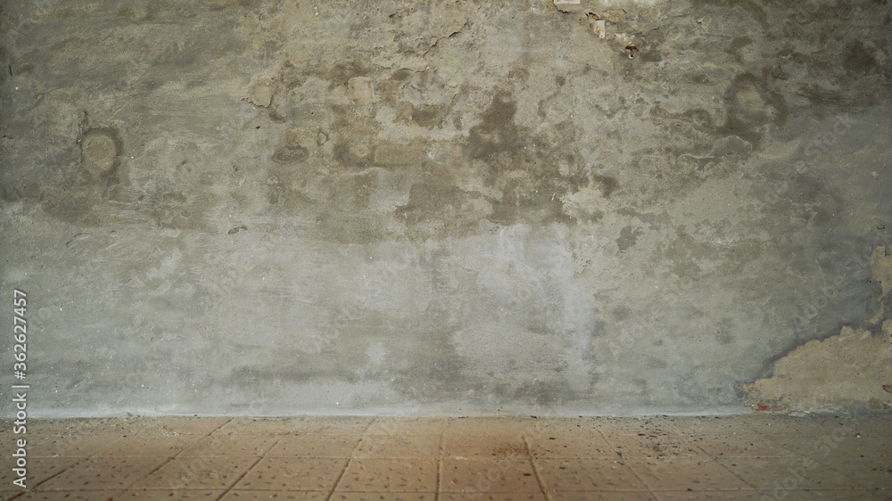 Fototapeta premium old structured wall with wooden floor