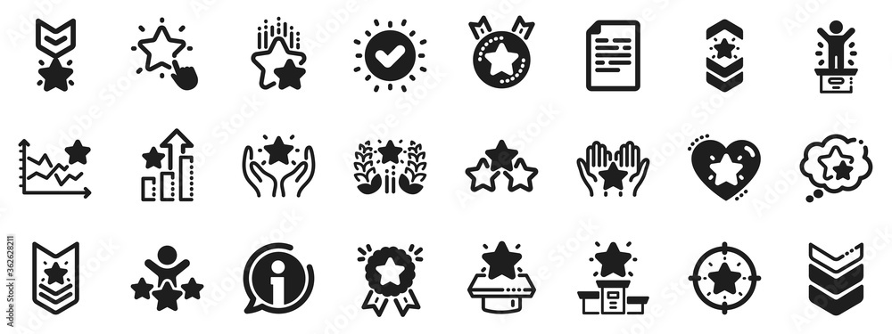 First place, star rating and winner medal. Ranking icons. Shoulder strap, army achievement and victory ribbon icons. Star ranking, champion and winner trophy. Best level. Vector First place, star rating and winner medal. Ranking icons. Shoulder strap, army achievement and victory ribbon icons. Star ranking, champion and winner trophy. Best level. Vector